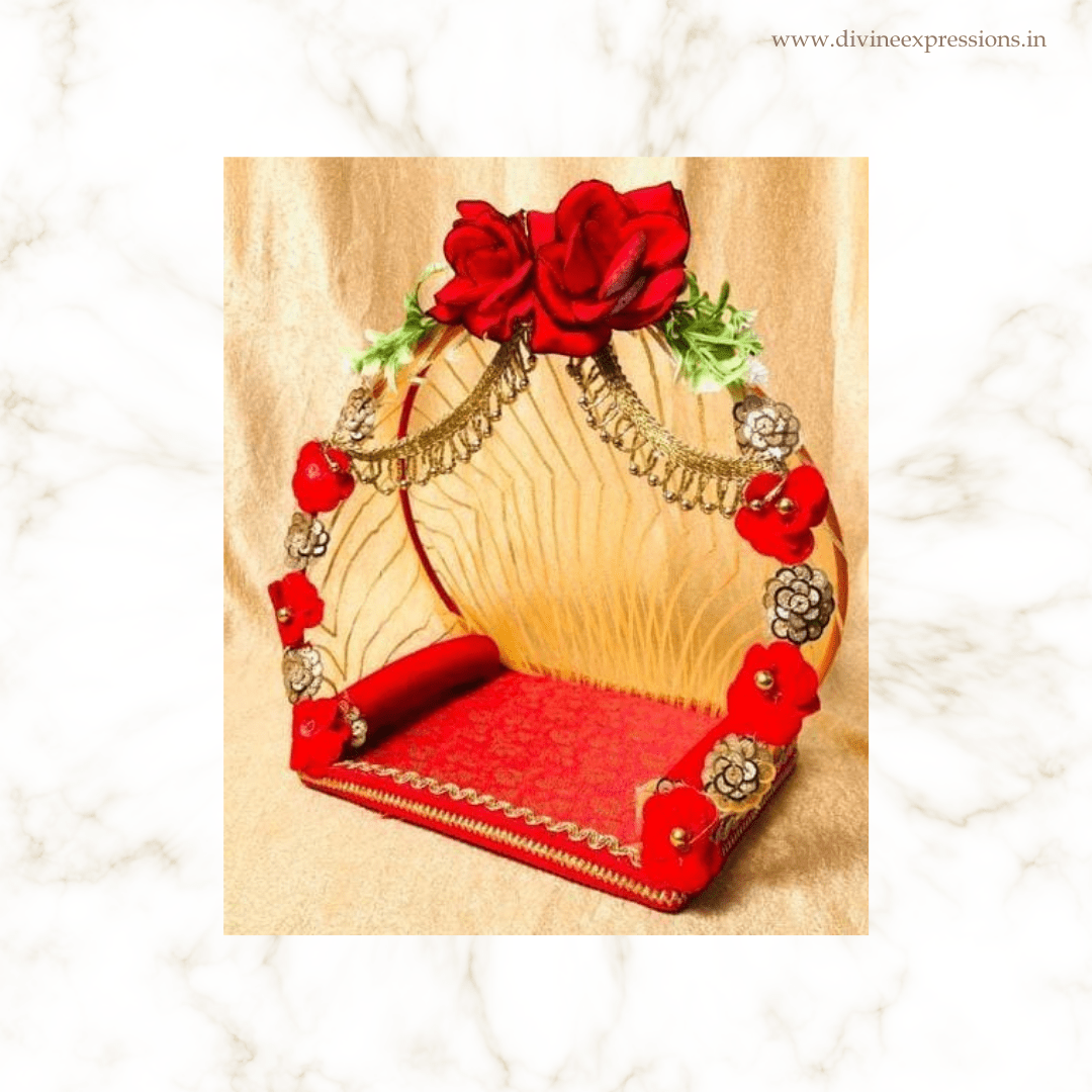 106 Floral Singhasan For laddu gopal