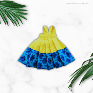 yelllow and blue dress kanha ji