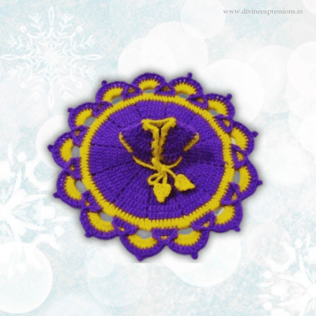 Designer Woolen Dress for Thakur Ji (Purple & Yellow) Designer Woolen Dress for Thakur Ji (Purple & Yellow)