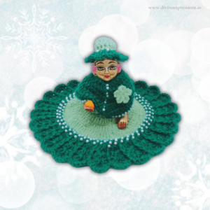 Teal Woolen Dress For Kanhaji
