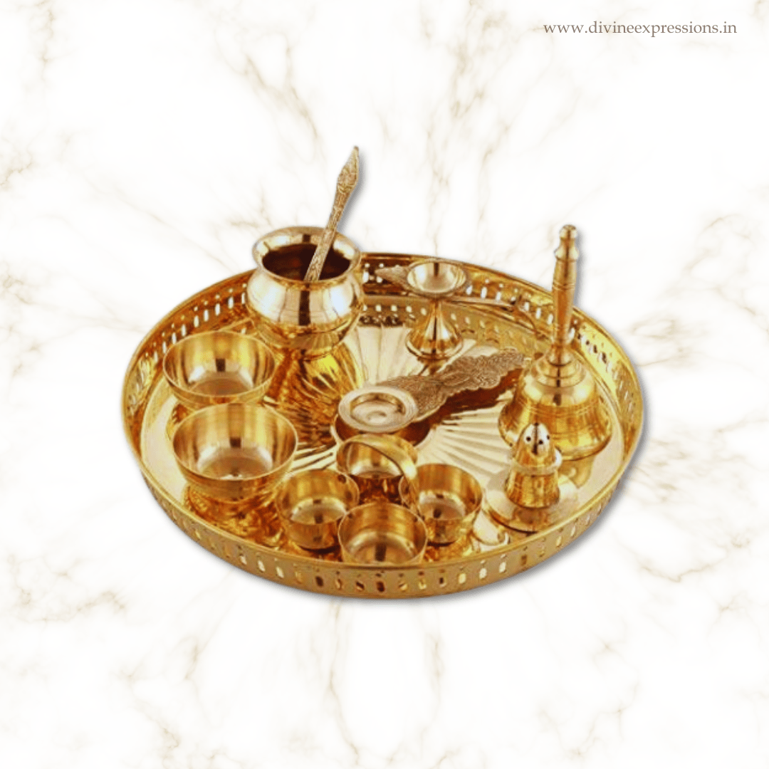 Pooja Thali Set (Gold) Pooja Thali Set (Gold)